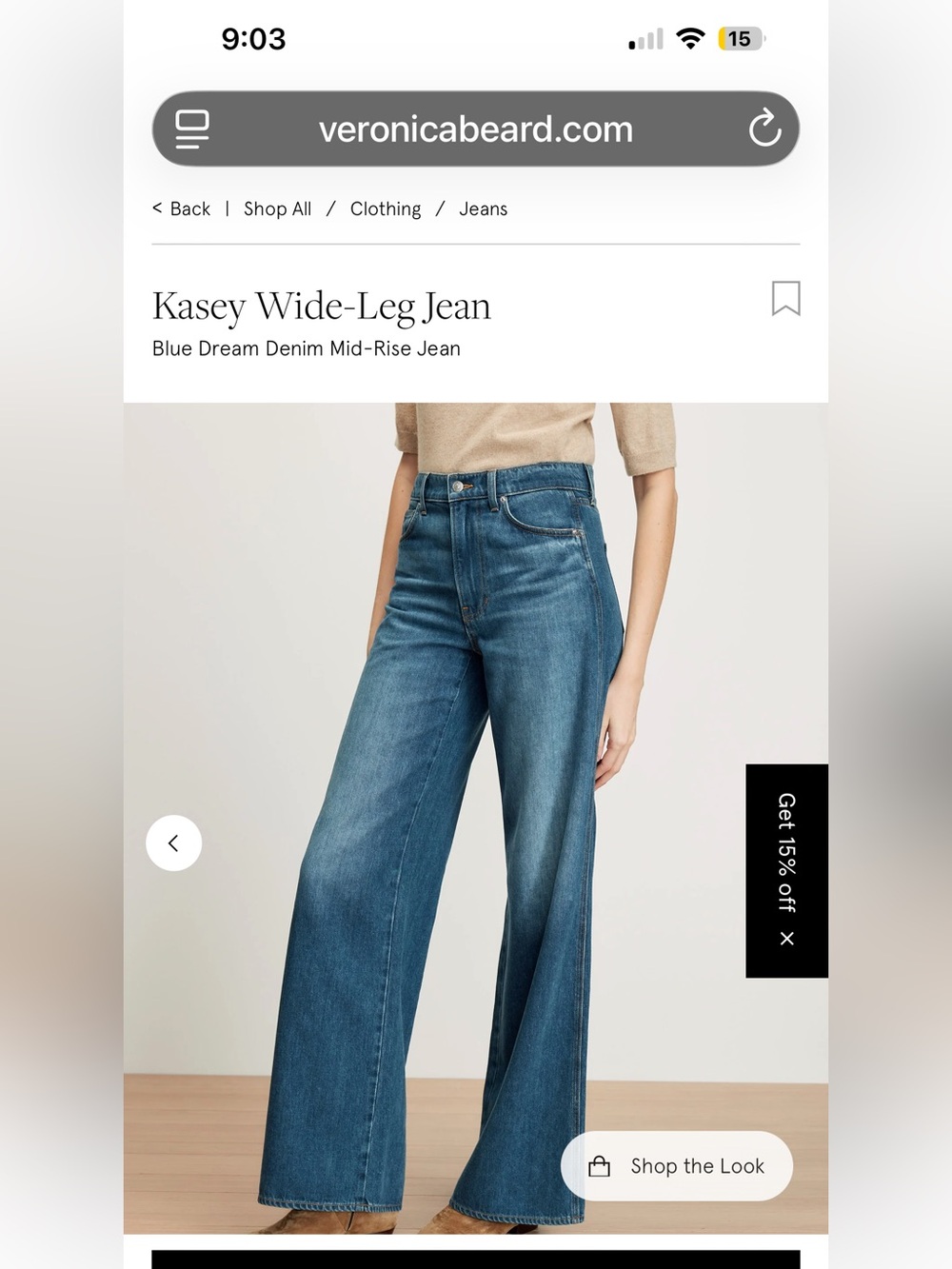 Kasey Wide-Leg Jean - Blue Dream Denim